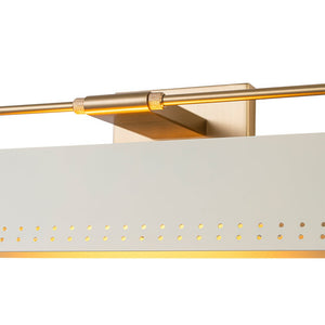 LightFixturesUSA - Brass Beige Iron Rectangle Shade Vanity Sconce Picture Light - Wall Sconce - 18.5 in - 