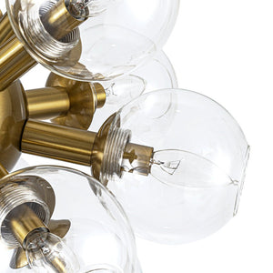 LightFixturesUSA - Brass Cluster Glass Globe Bubble Sphere Sputnik Chandelier - Chandelier - Brass - 