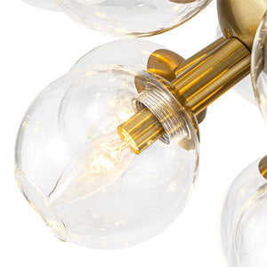 LightFixturesUSA - Brass Cluster Glass Globe Bubble Sphere Sputnik Chandelier - Chandelier - Brass - 