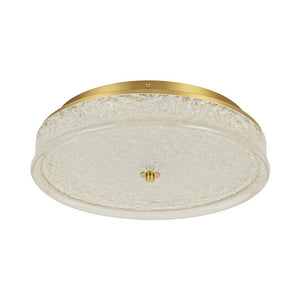 LightFixturesUSA - Brass Crystal Resin Art Dimmable LED Round LED Ceiling Light - Ceiling Light - Brass - 