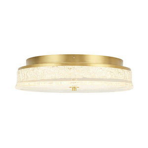 LightFixturesUSA - Brass Crystal Resin Art Dimmable LED Round LED Ceiling Light - Ceiling Light - Brass - 