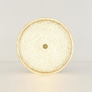 LightFixturesUSA - Brass Crystal Resin Art Dimmable LED Round LED Ceiling Light - Ceiling Light - Brass - 