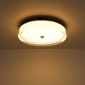 LightFixturesUSA - Brass Crystal Resin Art Dimmable LED Round LED Ceiling Light - Ceiling Light - Brass - 