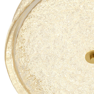 LightFixturesUSA - Brass Crystal Resin Art Dimmable LED Round LED Ceiling Light - Ceiling Light - Brass - 