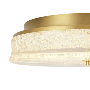 LightFixturesUSA - Brass Crystal Resin Art Dimmable LED Round LED Ceiling Light - Ceiling Light - Brass - 