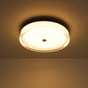 LightFixturesUSA - Brass Crystal Resin Art Dimmable LED Round LED Ceiling Light - Ceiling Light - Brass - 