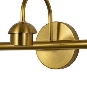 LightFixturesUSA - Brass Goose Arm Glass Globe 3 - Light Vanity Wall Sconce - Wall Sconce - Brass - 