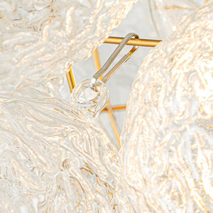 LightFixturesUSA - Brass Luxe Cluster Rippled Glass Globe Bubble Chandelier - Chandelier - 8 - Lt - 