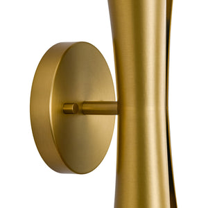 LightFixturesUSA-Brass Metal Curved Up and Down Dimmable LED Wall Sconce-Wall Sconce-2 Packs-