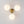 LightFixturesUSA - Brass Mid - Century 3 - Light Glass Globe Semi Flush Mount - Ceiling Light - White - 