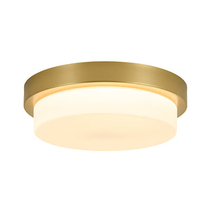 LightFixturesUSA-Brass Minimalist Round Opal Glass Dimmable LED Ceiling Light-Ceiling Light-11.8 in-