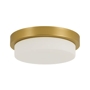 LightFixturesUSA-Brass Minimalist Round Opal Glass Dimmable LED Ceiling Light-Ceiling Light-11.8 in-