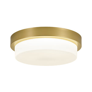 LightFixturesUSA-Brass Minimalist Round Opal Glass Dimmable LED Ceiling Light-Ceiling Light-11.8 in-