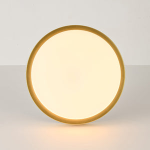 LightFixturesUSA-Brass Minimalist Round Opal Glass Dimmable LED Ceiling Light-Ceiling Light-11.8 in-