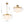 LightFixturesUSA - Brass Round Tiered Opal Swirl Glass Pendant Chandelier - Ceiling Light - Brass - 