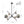LightFixturesUSA-Celestial 6-Light Smoked Glass Globe Adjustable Sputnik Chandelier-Chandelier-Black-