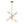 LightFixturesUSA - Celestial Glass Globe Sputnik Chandelier - Adjustable Linear Arm - Chandelier - Brass/4 - Lt - 