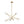 Load image into Gallery viewer, LightFixturesUSA - Celestial Glass Globe Staggered Linear Sputnik Chandelier - Chandelier - Brass - 
