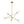 LightFixturesUSA - Celestial Glass Globe Staggered Linear Sputnik Chandelier - Chandelier - Brass - 
