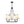 Load image into Gallery viewer, LightFixturesUSA - Classic 6 - Light Fabric Conical Shade Wheel Chandelier - Chandelier - Black - 
