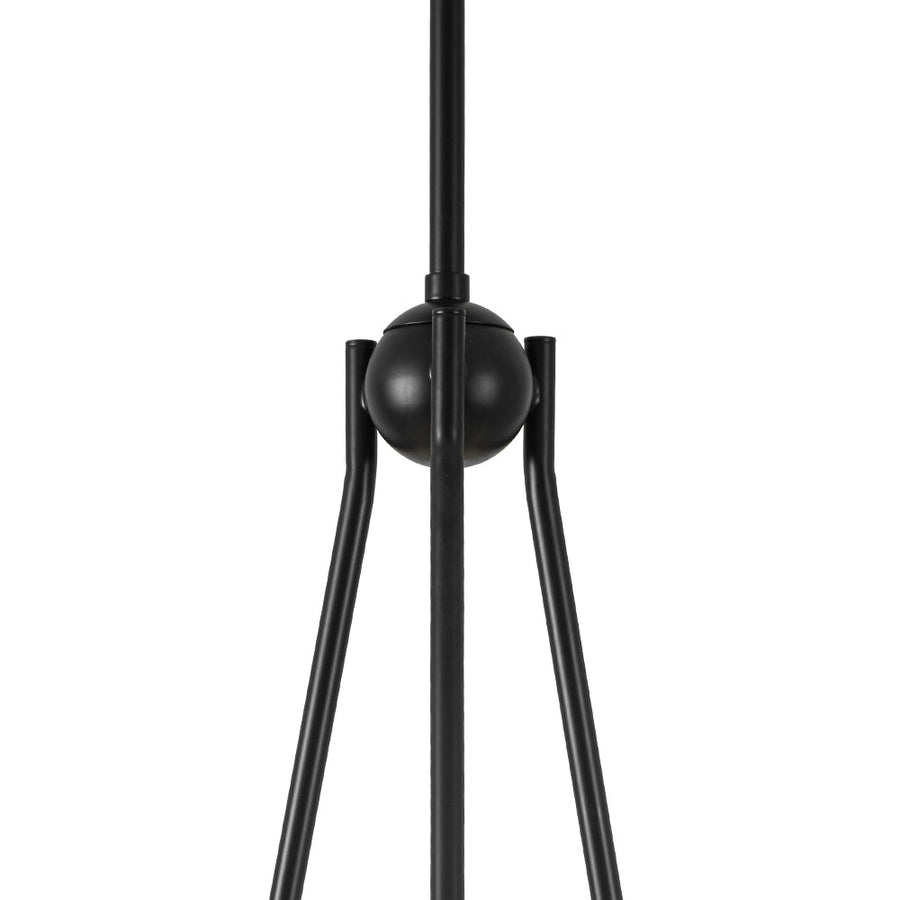 LightFixturesUSA - Classic 6 - Light Fabric Conical Shade Wheel Chandelier - Chandelier - Black - 