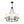 Load image into Gallery viewer, LightFixturesUSA - Classic 6 - Light Fabric Conical Shade Wheel Chandelier - Chandelier - Black - 

