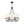 Load image into Gallery viewer, LightFixturesUSA - Classic 6 - Light Fabric Conical Shade Wheel Chandelier - Chandelier - Black - 
