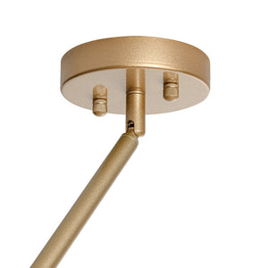 LightFixturesUSA - Clear Hammered Glass Globe 5 - light Round Sputnik Chandelier - Chandelier - Brass - 