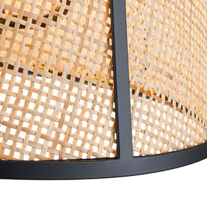 LightFixturesUSA - Coastal Woven Rattan Conical Lantern Pendant Light - Pendant Light - 16 in - 