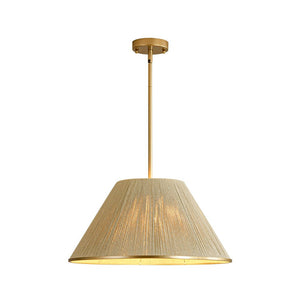 LightFixturesUSA - Conical Woven Thread Pendant Light - Chandelier - 1 - Light - 