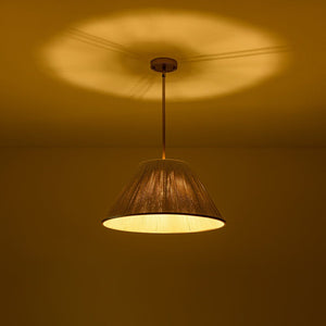 LightFixturesUSA - Conical Woven Thread Pendant Light - Chandelier - 1 - Light - 