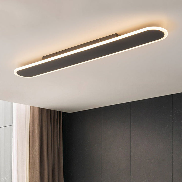 LightFixturesUSA - Contemporary Long Oval Warm Dimmable LED Ceiling Light - Ceiling Light - 39in - 