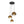 Load image into Gallery viewer, LightFixturesUSA - Contemporary Polished Gradual Glass Globe 3 - Light Pendant - Chandelier - Gold Glass - 

