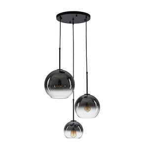 LightFixturesUSA - Contemporary Polished Gradual Glass Globe 3 - Light Pendant - Chandelier - Gold Glass - 