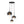 Load image into Gallery viewer, LightFixturesUSA - Contemporary Polished Gradual Glass Globe 3 - Light Pendant - Chandelier - Smoked Glass - 
