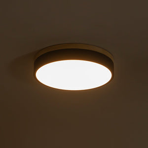 LightFixturesUSA - Contemporary Wood Round Dimmable LED Ceiling Light - Ceiling Light - Black/11.8in - 