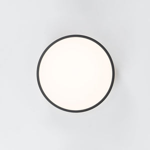 LightFixturesUSA - Contemporary Wood Round Dimmable LED Ceiling Light - Ceiling Light - Black/11.8in - 