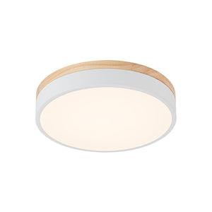 LightFixturesUSA - Contemporary Wood Round Dimmable LED Ceiling Light - Ceiling Light - White/15.7in - 