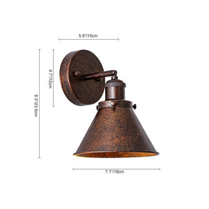 LightFixturesUSA - Copper Adjustable Head Cone Wall Sconce Ceiling Light - Wall Sconce - 2 Packs - 
