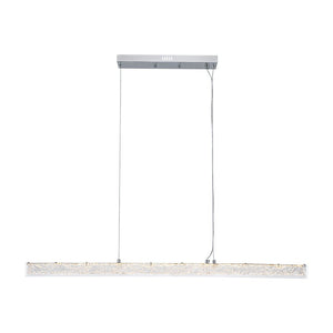 LightFixturesUSA - Crystal Resin Art Dimmable LED Linear Island Chandelier - Chandelier - Chrome - 