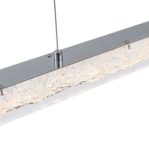 LightFixturesUSA - Crystal Resin Art Dimmable LED Linear Island Chandelier - Chandelier - Chrome - 