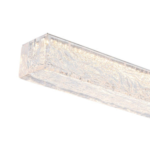 LightFixturesUSA - Crystal Resin Art Dimmable LED Linear Island Chandelier - Chandelier - Chrome - 