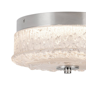 LightFixturesUSA - Decorative Clear Glazed Glass Round LED Ceiling Light - Ceiling Light - Chrome - 