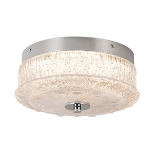 LightFixturesUSA - Decorative Clear Glazed Glass Round LED Ceiling Light - Ceiling Light - Chrome - 