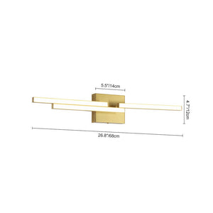 LightFixturesUSA - Designer 3 - Light Tetris Linear Dimmable LED Vanity Wall Sconce - Wall Sconce - 2 Packs - 