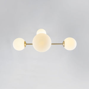 LightFixturesUSA-Designer 5-Light Tiered Opal Glass Globe Sputnik Chandelier-Chandelier-22 in-