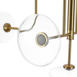 LightFixturesUSA - Designer 9 - light Glass Dimmable LED Linear Sputnik Chandelier - Chandelier - Black (Pre - Order) - 