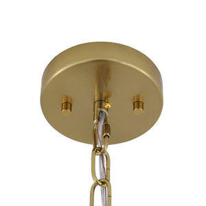 LightFixturesUSA - Designer Cluster Glass Globe Metal Dome Pendant Light - Chandelier - Brass - 