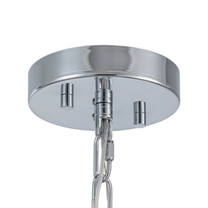 LightFixturesUSA - Designer Cluster Glass Globe Metal Dome Pendant Light - Chandelier - Chrome - 