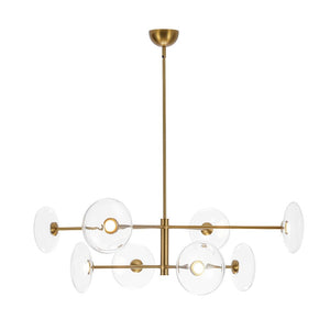 LightFixturesUSA - Designer Dimmable LED 8 - light Glass Tiered Sputnik Chandelier - Chandelier - Black (Pre - Order) - 